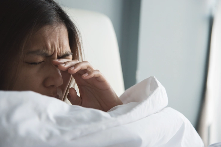 blurry vision one eye sleep