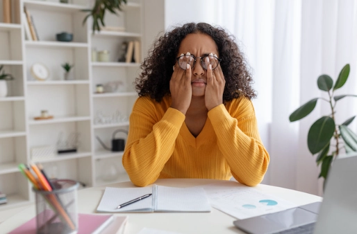 lack of sleep vision problems