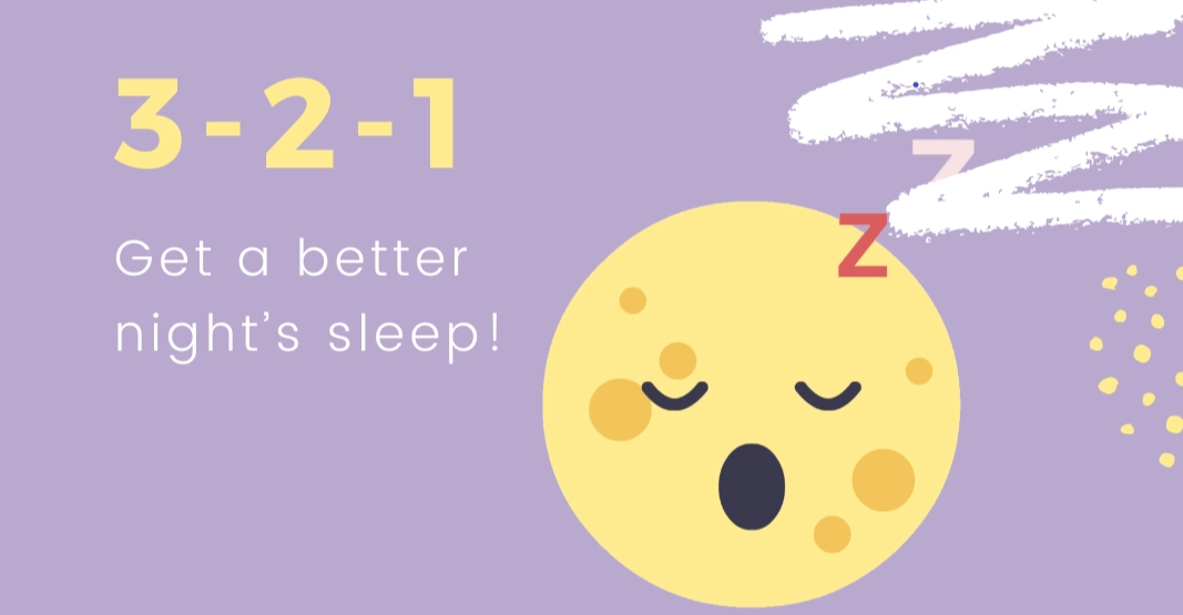 What is the 3:2:1 rule for sleeping?